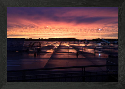 Post-rain sunsets can easily be twi Framed Wall Art Poster Canvas Print Picture