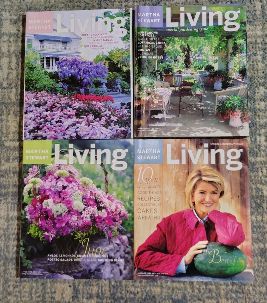 martha stewart living magazine 2000-2001 lot of 4