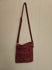 I Medici Firenze Genuine Leather Messenger Bag Crossbody Made In Italy Pink