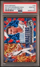 2023 MOSAIC STARE MASTERS #16 VICTOR WEMBANYAMA BLUE FB /85 RC PSA 10 (TK