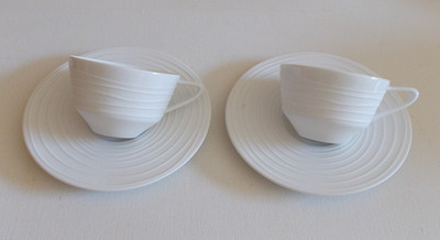 ASA Selection Design Espresso Tasse Porzellan weiß Struktur matt edel 4-teilig