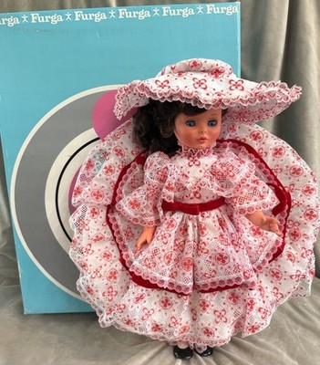 Vintage Furga Doll 21  Roberta #5203 Original Dress Outfit & Box Brunette Italy