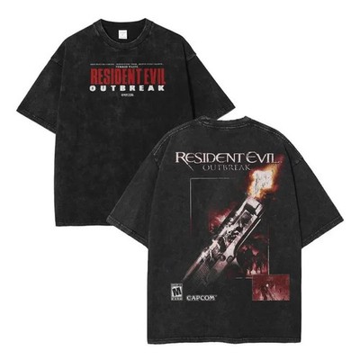 Resident Evil Outbreak Exclusive Limited Heavyweight Boxy Washed Graphic Tee