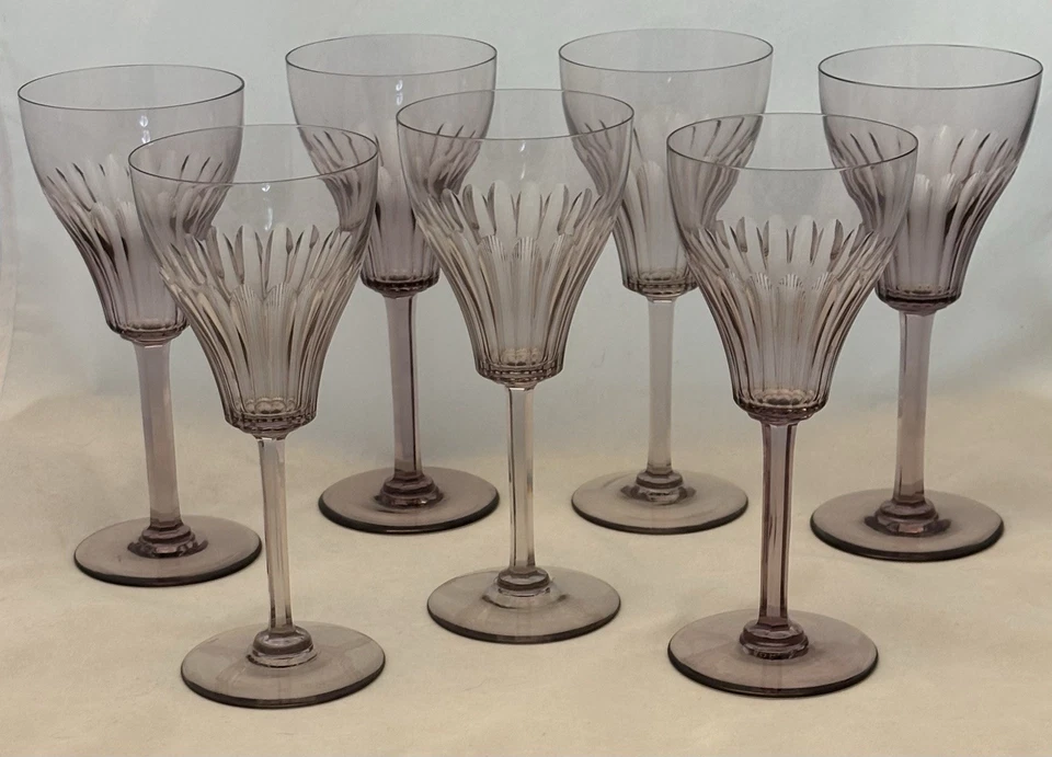 罕见 Simon Gate Orrefors - 7 - 1924 年 Frida Oliva 紫水晶酒杯套装 — 第 2/4 张图片