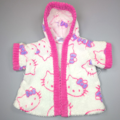 Build A Bear Hello Kitty weiß & dunkelrosa Morgenmantel Morgenmantel Sanrio - ohne Gürtel