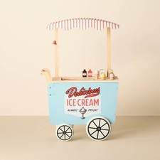 Toy Ice Cream Cart Plywood with 15pc Accessories Ages 3 Creative Thinking