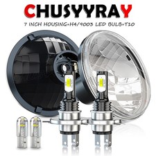 2x 7Inch Round LED Headlights Hi-Lo Beam for Jeep Wrangler JK LJ 1997-2018