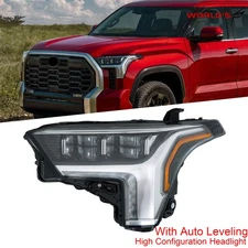 Full LED Headlight Assembly For Toyota Tundra 2022-23 w/ Auto Leveling Left Side
