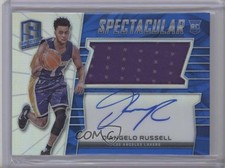 2015-16 Panini Spectra Silver Prizm 30/35 D'Angelo Russell #SS-DAJ Auto 3d3