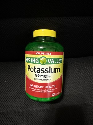 #ad #ad Spring Valley Potassium Caplets Dietary Supplement Value Size 99 mg 500 Count $12.99