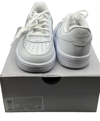 Nike Air Force 1 Low Lace PS Kids Sneakers ~ White ~ Size 2.5 Y ~ IF1673 100 ~