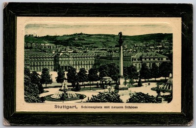 Stuttgart Schlossplatz Neues Schloss Germany Postcard 1912 Posted