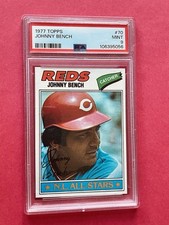 1977 Topps Johnny Bench #70 Cincinnati Reds Graded PSA 9 Mint