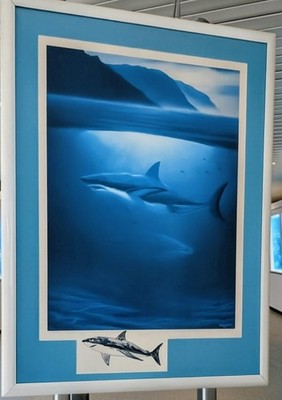 Vintage 1987 Robert Wyland ''Great White Sharks'' A/P #30/45 - Signed & Remarqued