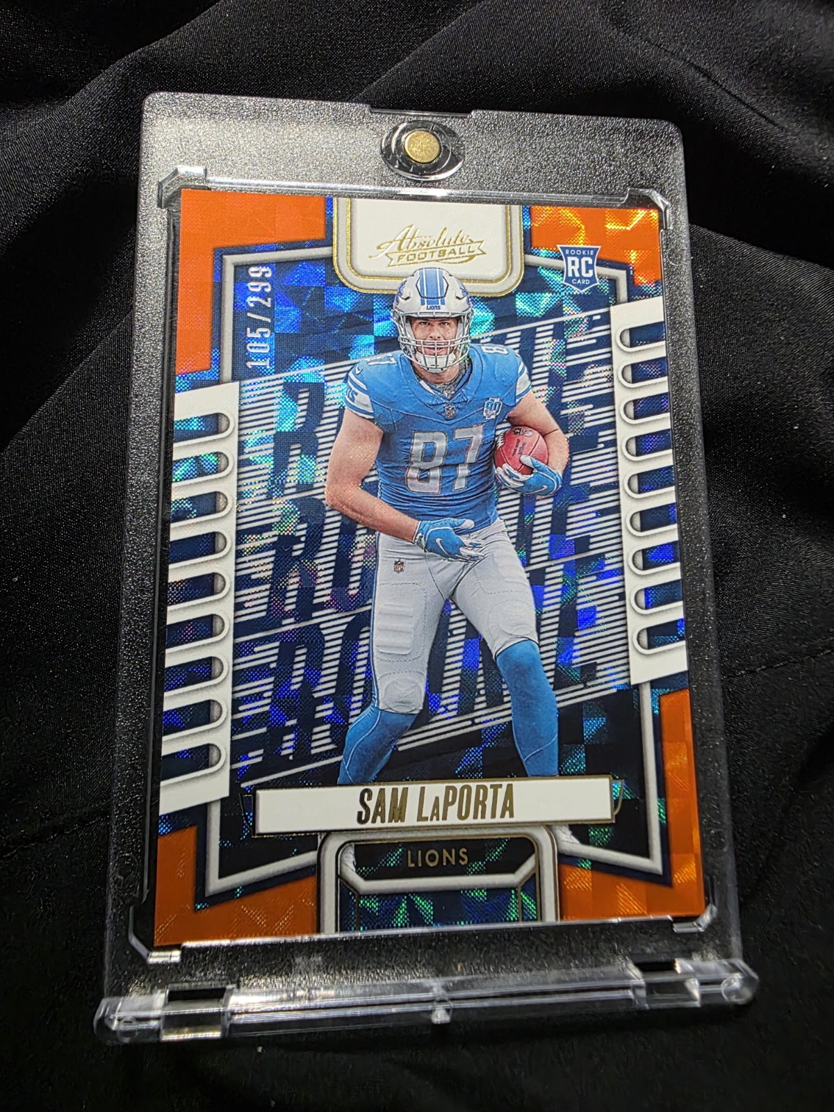 2023 Panini Absolute - Rookies Sam LaPorta #115 Orange Mosaic /299 (RC)