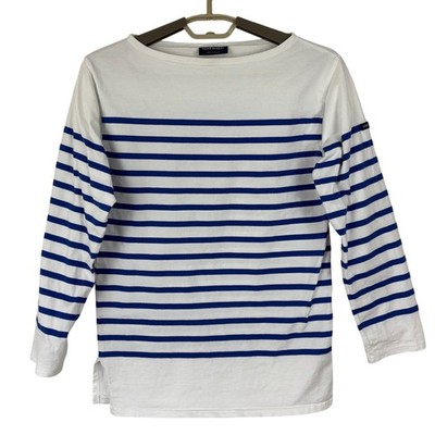 Saint James Naval Sailor White Blue Breton Stripe Tee Nautical