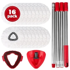 16 Microfiber Spin Mop Replacement Set for O-Cedar EasyWring 1-Tank System