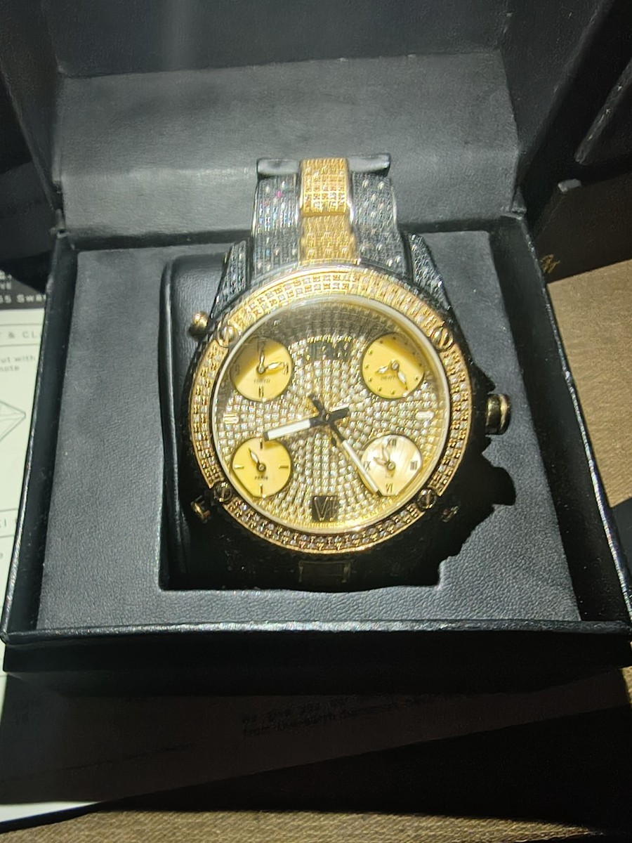 JBW Jet Setter JB-6213-D Diamond Accent Gold & Black Men's Quartz