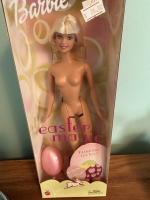 Vintage Mattel 2002 Easter Magic Barbie Doll Special Edition W/Egg Blonde Model