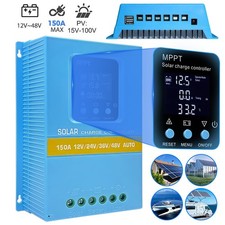 12V/24V/36V/48V 150A 7200W MPPT Solar Charge Controller Panel Battery Regulator