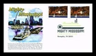 US COVER MIGHTY MISSISSIPPI IN ILLINOIS IMPERFORATE FDC COMBO PANDA CACHET