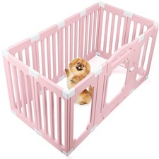 Large Dog Playpen 25.5in Tall Acrylic with Door for Medium Small Dogs