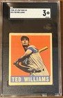 1948-49 Leaf TED WILLIAMS #76 SGC 3 *CENTERED*