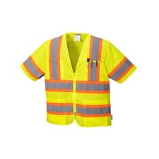 US383YER6XL Portwest Augusta Sleeved Hi-Vis Vest Yellow 6X-Large NEW