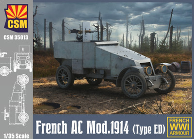 Copper State Models 1/35 FRENCH ARMORED CAR MODEL 1914 (TYPE ED)