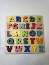 Wooden Alphabet bright colors Puzzle For Ages 18 Months And Up, Great Condition