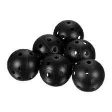 12Pcs Golf Practice Balls 41mm Air Flow Hollow Training with Holes Black