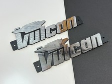 Vulcan 2pc Rollback Chrome Polished Tow Truck Emblem Logo Badge Pair Set Oem
