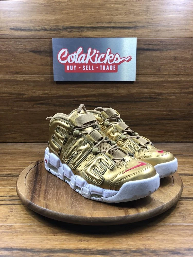 Taille 8M/9,5W   Nike Air More Uptempo Supreme Suptempo Gold 902290 700 Occasion