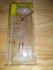 Natural Rose Quartz Crystal NEW Facial Dual-Head Roller Face Neck Massager Tool