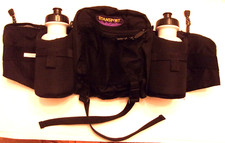 Black STANSPORT 2 Bottle Holder Fanny Pack Ad...