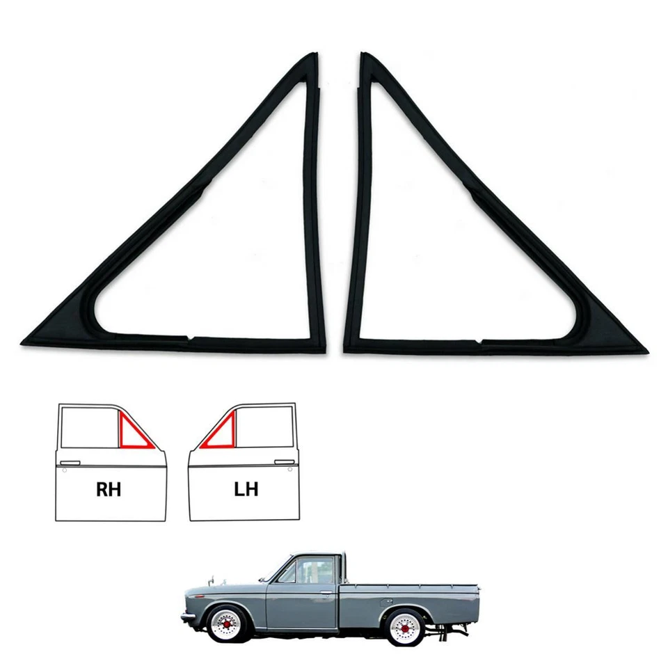Window Vent Quarter Seal Weatherstrip Fits Datsun 520 521 Pickup 1966-72 2 PCS Foto 3 de 3