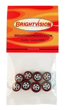 8 Brightvision Redline Wheels – 4 Small & 4 Medium Hong Kong Bearing Style
