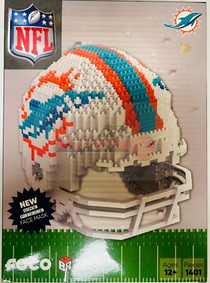 Miami Dolphins FOCO NFL BRXLZ Team Helmet 3-D Construction Block