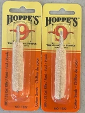 2X Hoppes Gun Cleaning Cotton Swab To Shotgun Bores .280/.32 Caliber No.9 1322