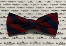 BROOKS BROTHERS Boys Navy  Maroon  Red Fleece  Bow Tie Silk New-Minor Flaws 
