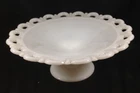 Vintage Anchor Hocking Old Colony Milk Glass Pedestal Bowl 11”