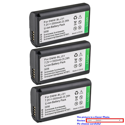 Kastar Replacement Battery Pack for DMW-BLJ31 Panasonic LUMIX S1R Digital Camera