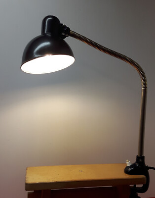 Original Kaiser Idell Schwanenhals-Lampe - Modell 6740 -  Klemmlampe schwarz 4