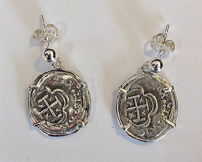 ATOCHA Coin Earrings 925 Sterling Silver Sunken Treasure Shipwreck Coin Jewelry