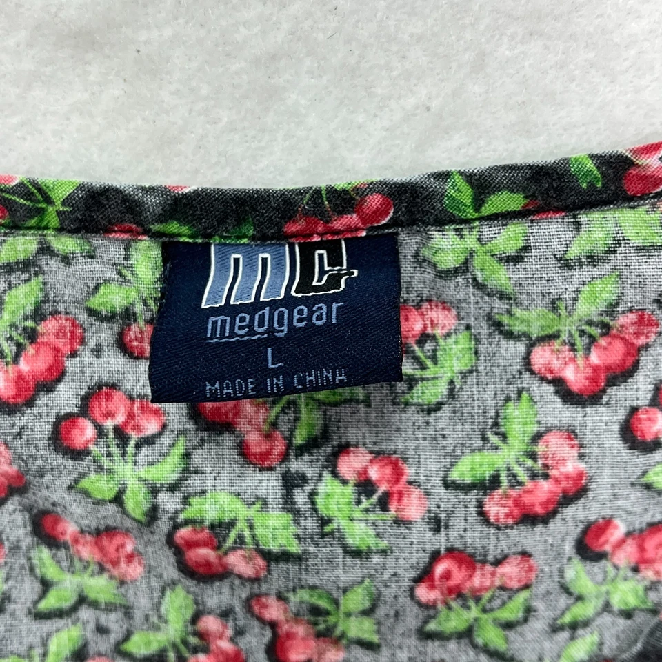 Lote de 2 Blusa Médica Crest/Medgear Ropa de Trabajo Mujer Grande Rosa/Negro Manga Corta Foto 4 de 4