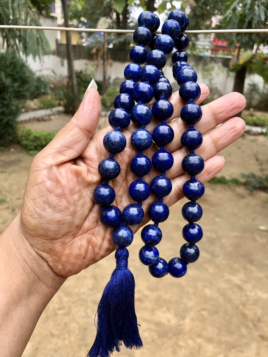 Pendentif Ancien Lapis Lazuli Monté Sur Argent Massif 925, Pierre Naturelle Bleue