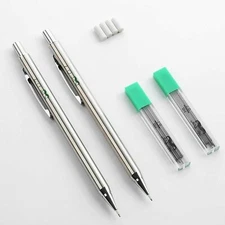 2 Mechanical Black Led Pencils 0.7 With Erasers for Journaling Drafting Drawing