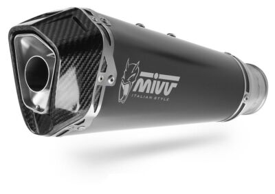 T.019.LDRB - Auspufftopf MIVV DELTA RACE Schwarzer TRIUMPH STREET TRIPLE 660/765