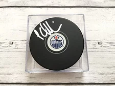 Peter Chiarelli Signed Edmonton Oilers Hockey Puck Autographed a