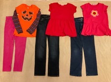 Hanna Andersson 150 Tunics Levis Seven LE Jeans 12 halloween lot pink orange